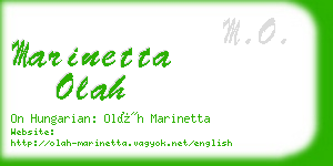 marinetta olah business card